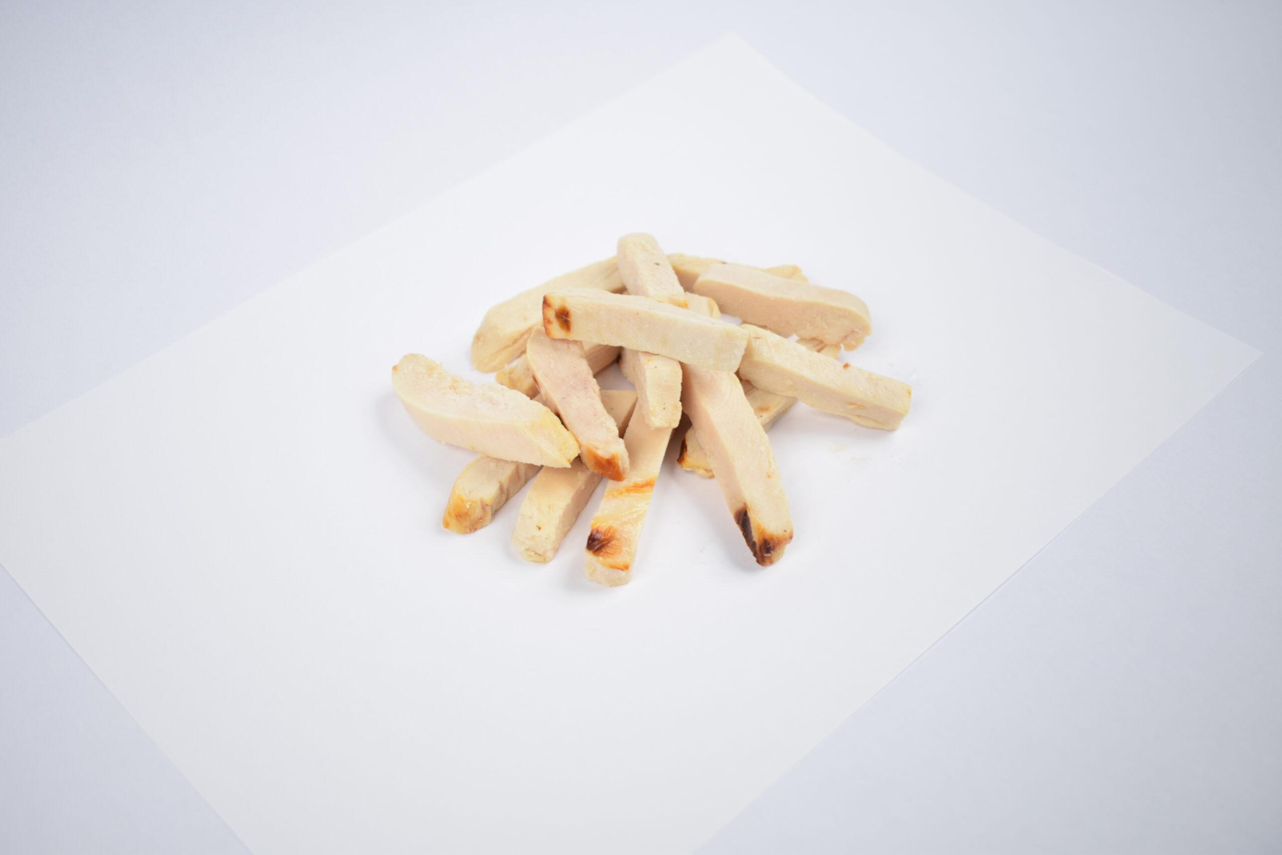 Roasted chicken strips 10 mm